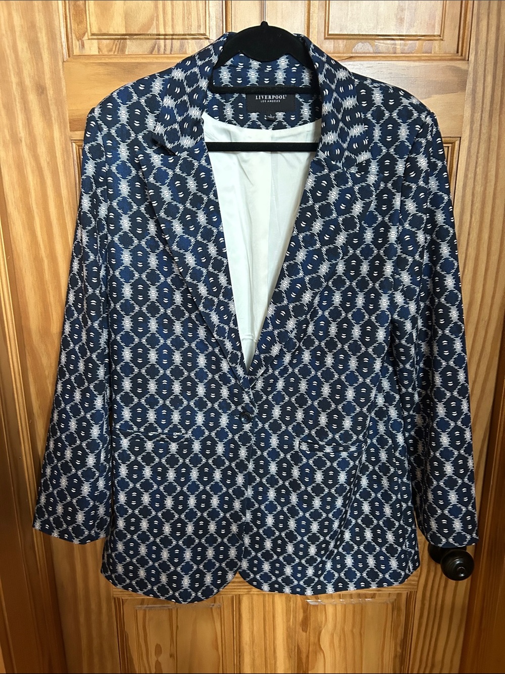 Liverpool Navy and White Patterned Blazer